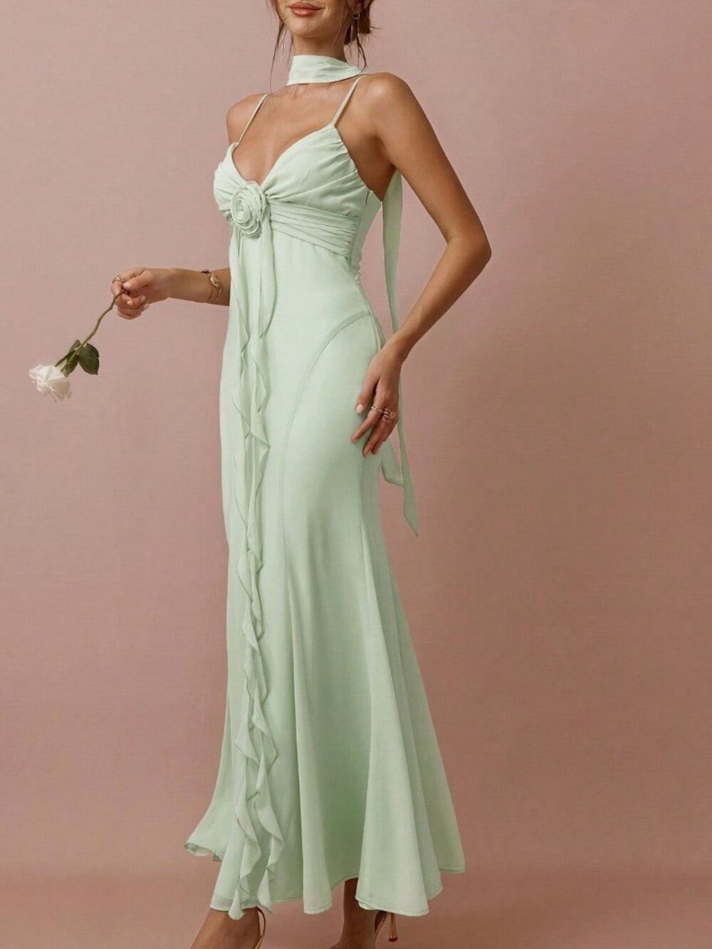 Green Romantic Women's Mermaid Dress
